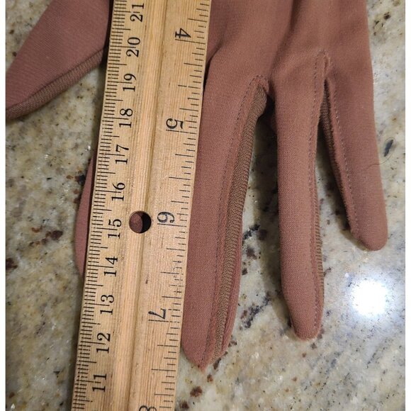 Vintage Size S/M Pink Stretch Nylon Formal 7.5" Gloves Cluster Bracelet Look - Picture 15 of 16